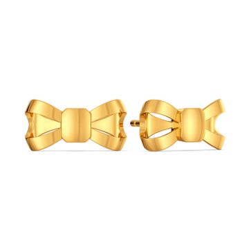 Bows Untangled Gold Earrings