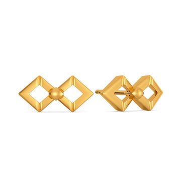 Bold Bow Gold Earrings