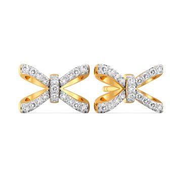 Theme of Bow Diamond Earrings