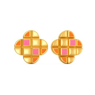 Dramatic Patterns Gold Earrings