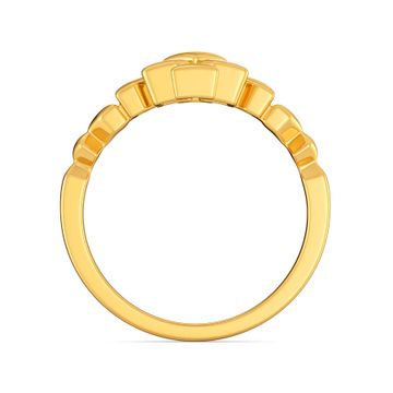Pattern Positive Gold Rings