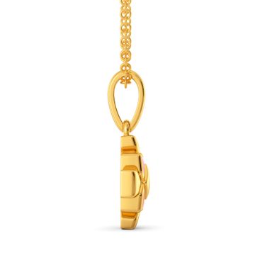 Pattern Positive Gold Pendants