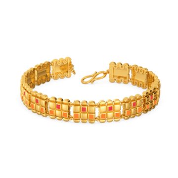 Cyber Cells Gold Bracelets