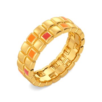 Cyber Cells Gold Rings