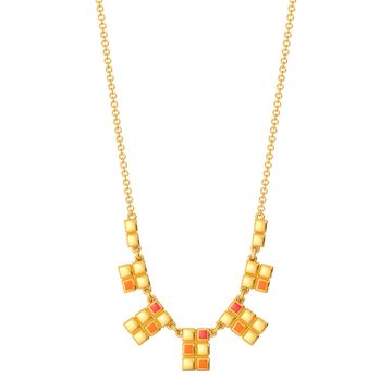 Cyber Cells Gold Necklaces