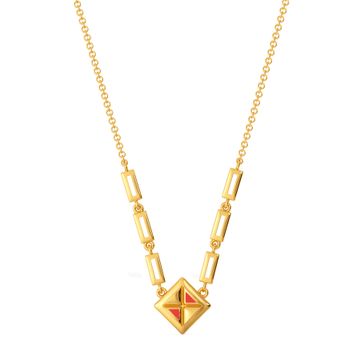 Grid Drama Gold Necklaces