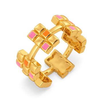 Edgy Abstracts Gold Rings