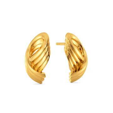 Twirl Tale Gold Earrings