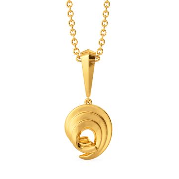 Sharp Swirls Gold Pendants
