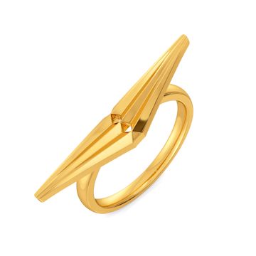 Pleat Flair Gold Rings