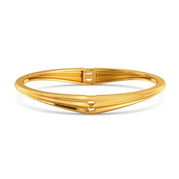 Pleat Flair Gold Bangles