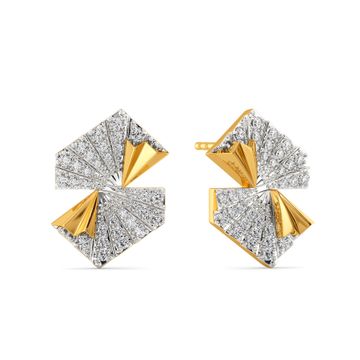 Majestic Folds Diamond Earrings