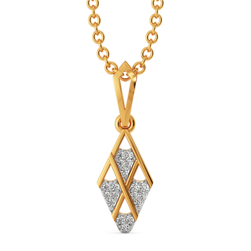 Pretty Bold Plaid Diamond Pendants