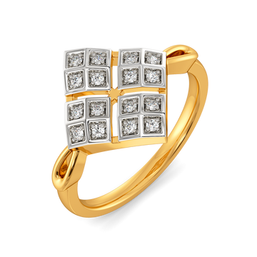 Plaid Unraveled Diamond Rings