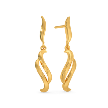 Autumn Wrapped Gold Earrings