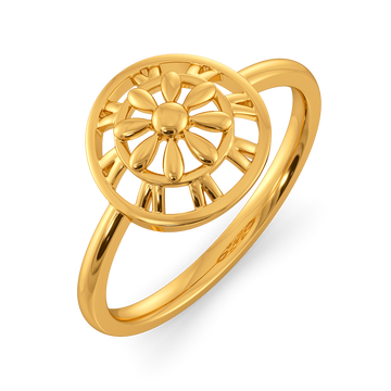 Rosy Knot Gold Rings