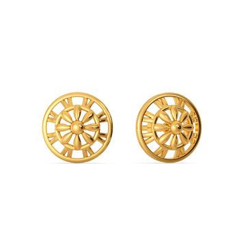 Rosy Knot Gold Earrings