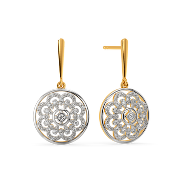 Crochet Charm Diamond Earrings