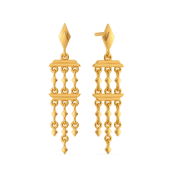 Fringe Flirt Gold Earrings