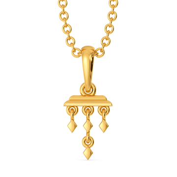 Fringe Flirt Gold Pendants