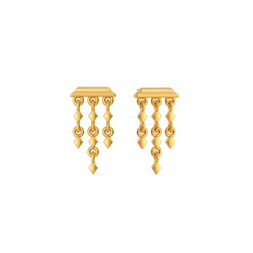 Fringe Flirt Gold Earrings