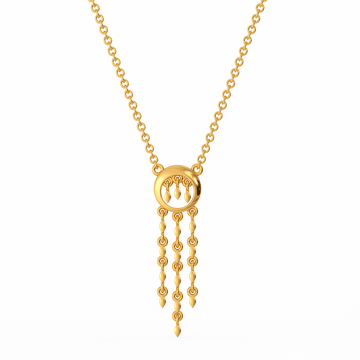Fringe Tilt  Gold Necklaces