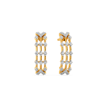 Gleam Cluster  Diamond Earrings