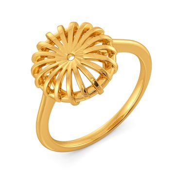 Raffia Blends Gold Rings