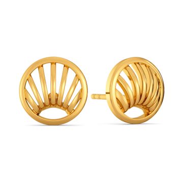 Raffia Response Gold Stud Earring