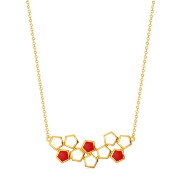 Pent Up Cherry Gold Necklaces