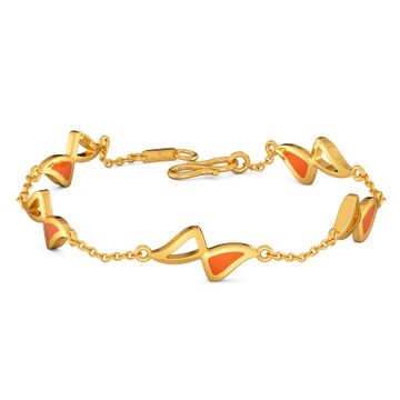 Colour Me Orange Gold Bracelets