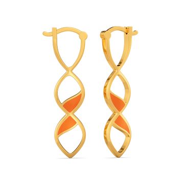 Colour Me Orange Gold Earrings