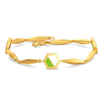 Green Sheen Gold Bracelets