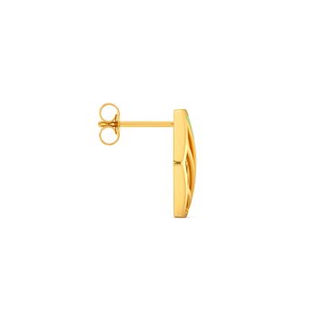 Green Sheen Gold Earrings