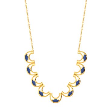 Whirls O Blue Gold Necklaces