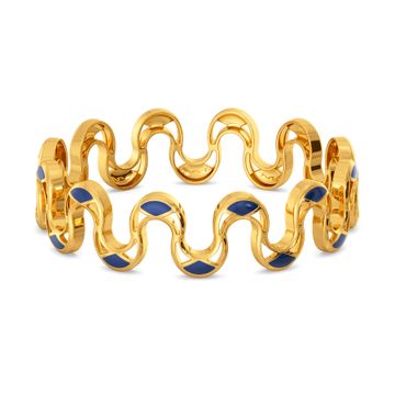 Whirls O Blue Gold Bangles
