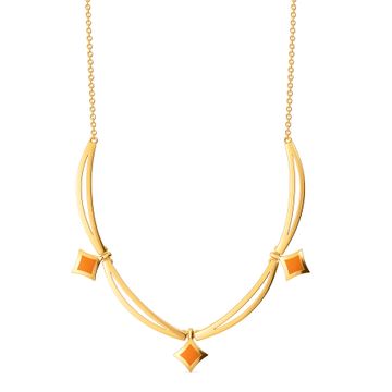 Orange Pop Gold Necklaces