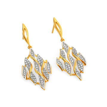 Ruffle Mania Diamond Earrings