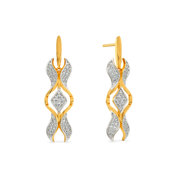 Ruffle Mood Diamond Earrings