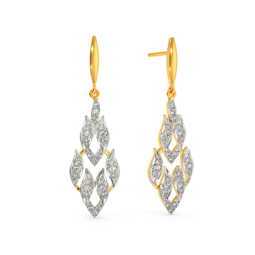 Ruffle Sheer Diamond Earrings