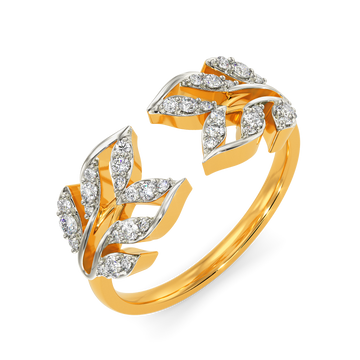 Ruffle Fling Diamond Rings