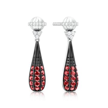Red Dazzle Diamond Earrings
