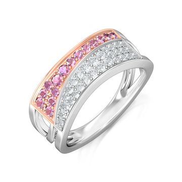 Pink-Folded Diamond Rings