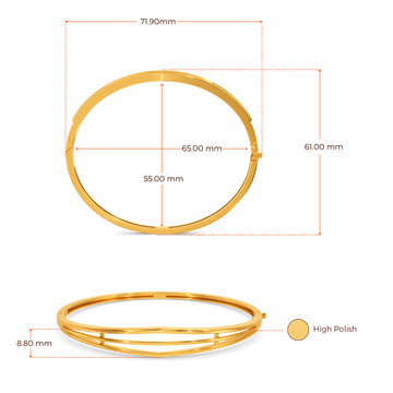 Moment of Peak Gold Bangles
