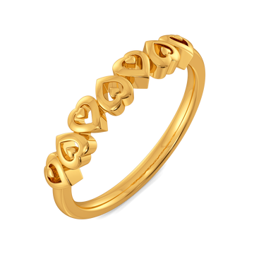 Heartlink Gold Rings