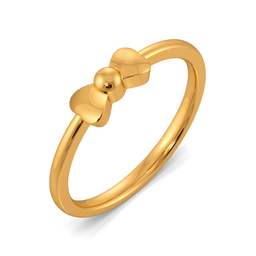 Bowed Together Gold Rings