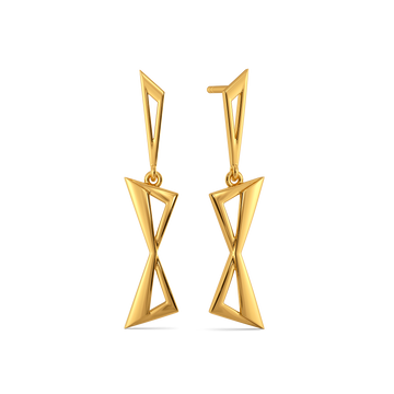 Power Pencil Play Gold Earrings
