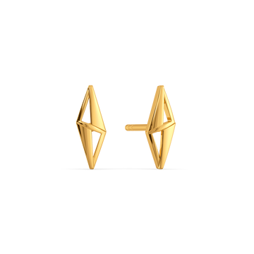 Power Pencil Play Gold Earrings