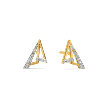 Polished yet Rebellious Diamond Earrings