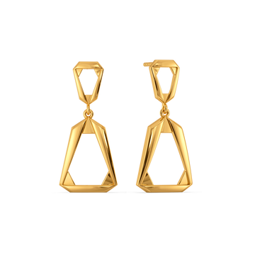 Rise of Power Gold Earrings